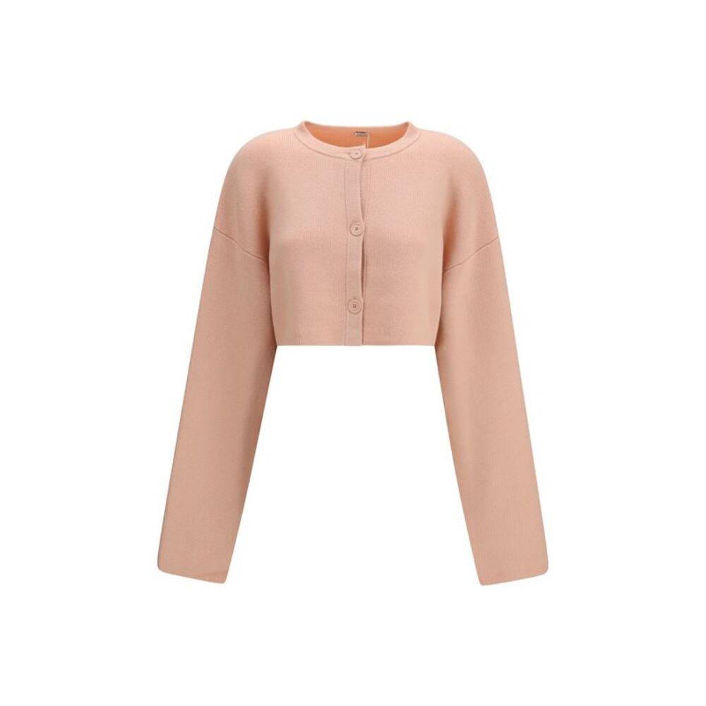 Toteme Women Cropped Crewneck Cardigan With Button Fastening